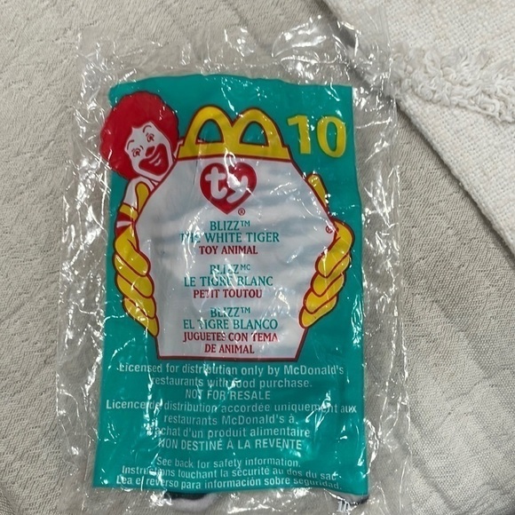 MCDONALD’S TY Blizz The White Tiger #10 - Picture 1 of 2